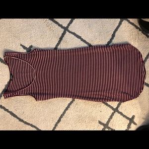 Ribbed jersey knit dress